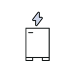 電気を蓄電池に蓄電